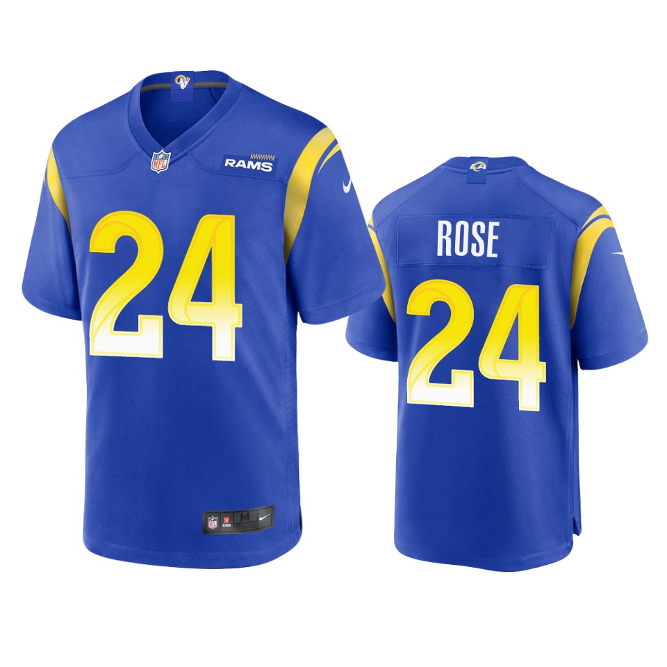 rams a.j. rose game royal jersey