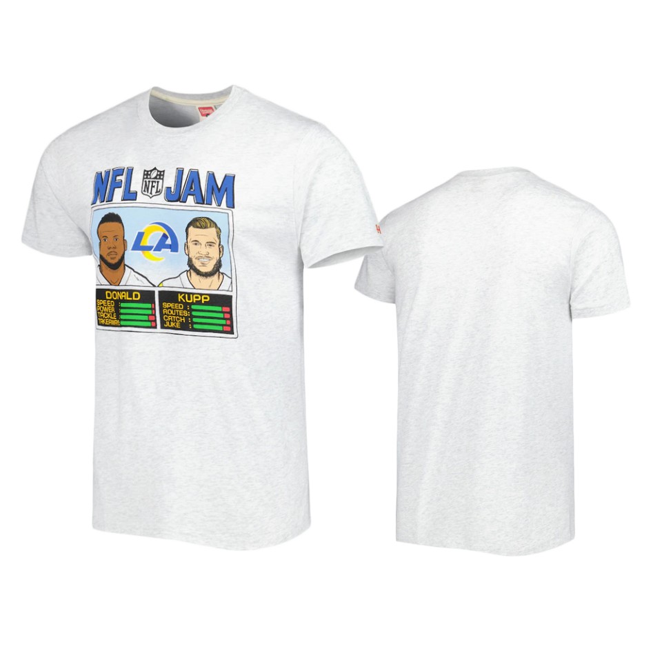 rams aaron donald & cooper kupp ash nfl jam homage t shirt