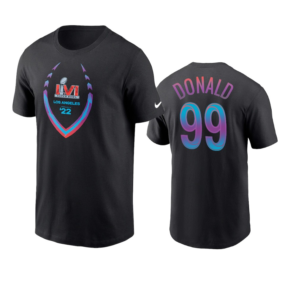 rams aaron donald black super bowl lvi t shirt
