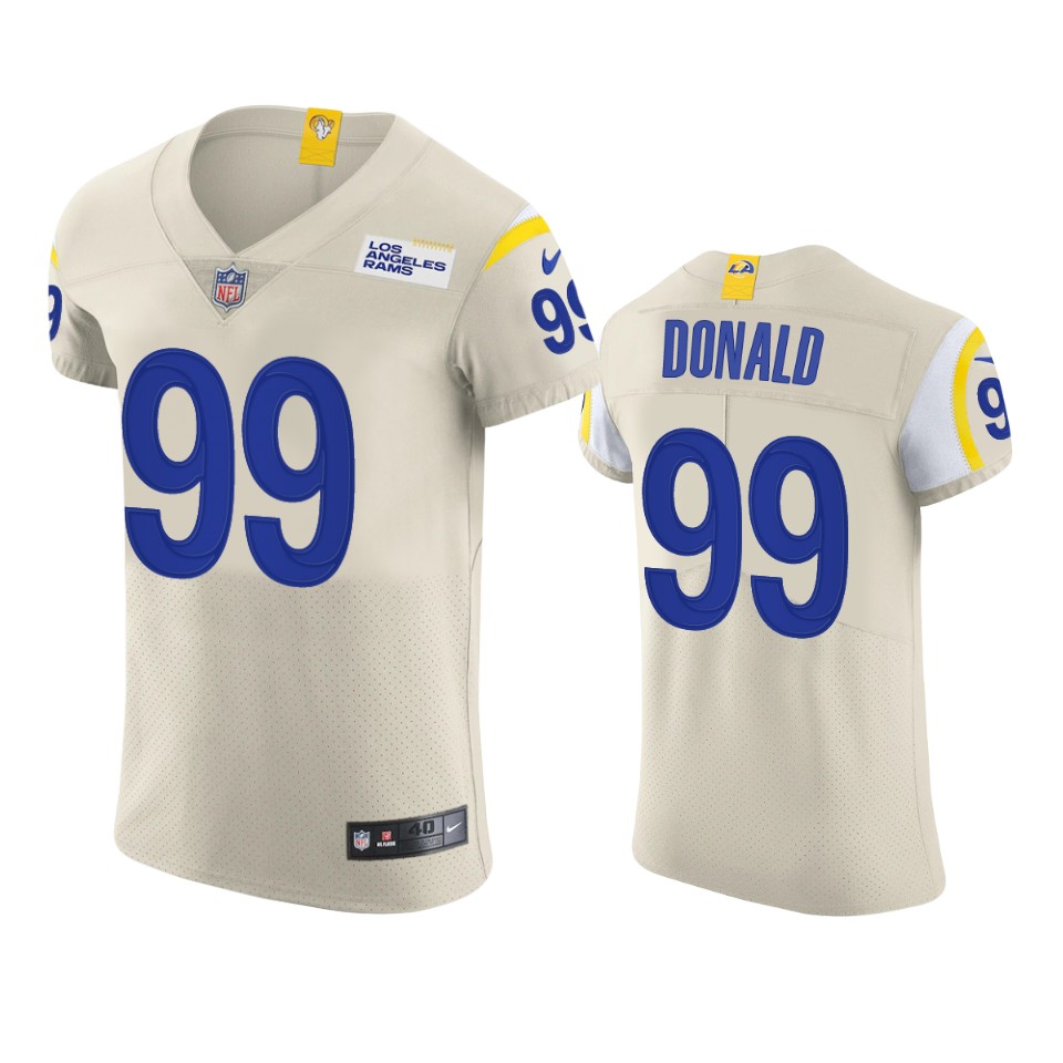 rams aaron donald cream vapor elite jersey 0a