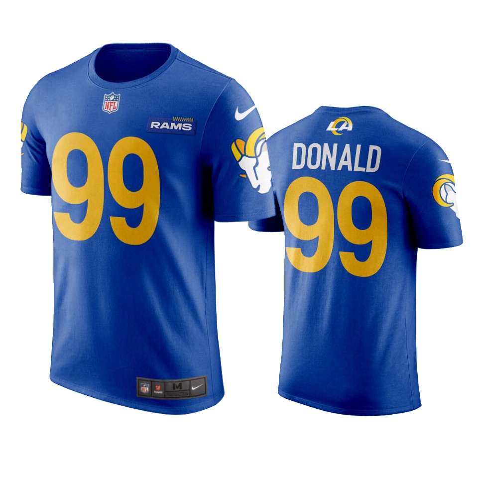 rams aaron donald nikeblue t shirt