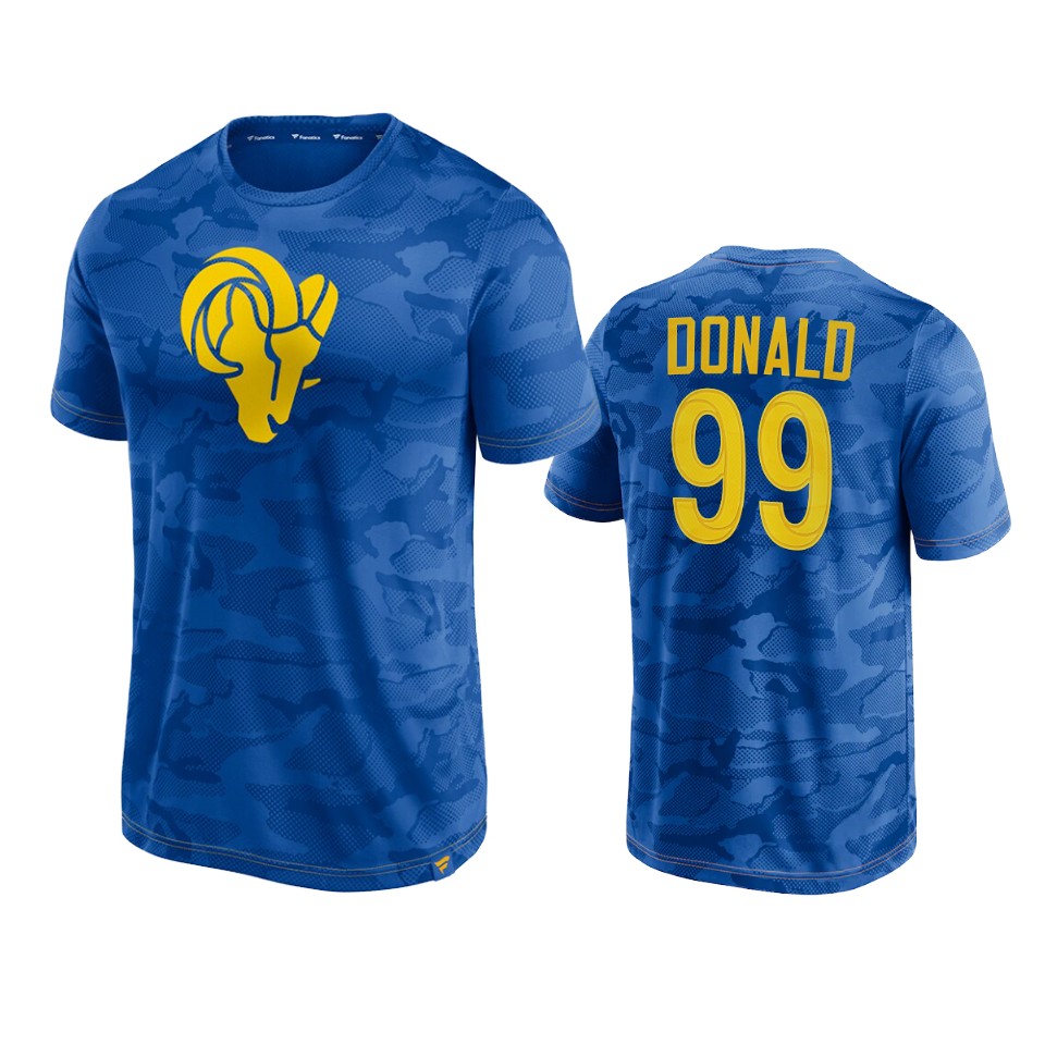 rams aaron donald royal camo jacquard t shirt