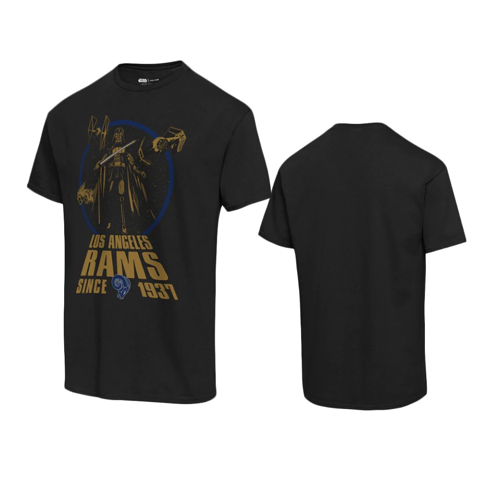 rams black disney star wars empire title crawl t shirt