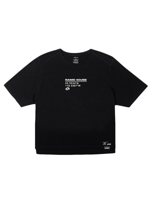 rams black legends aviation crop t shirt