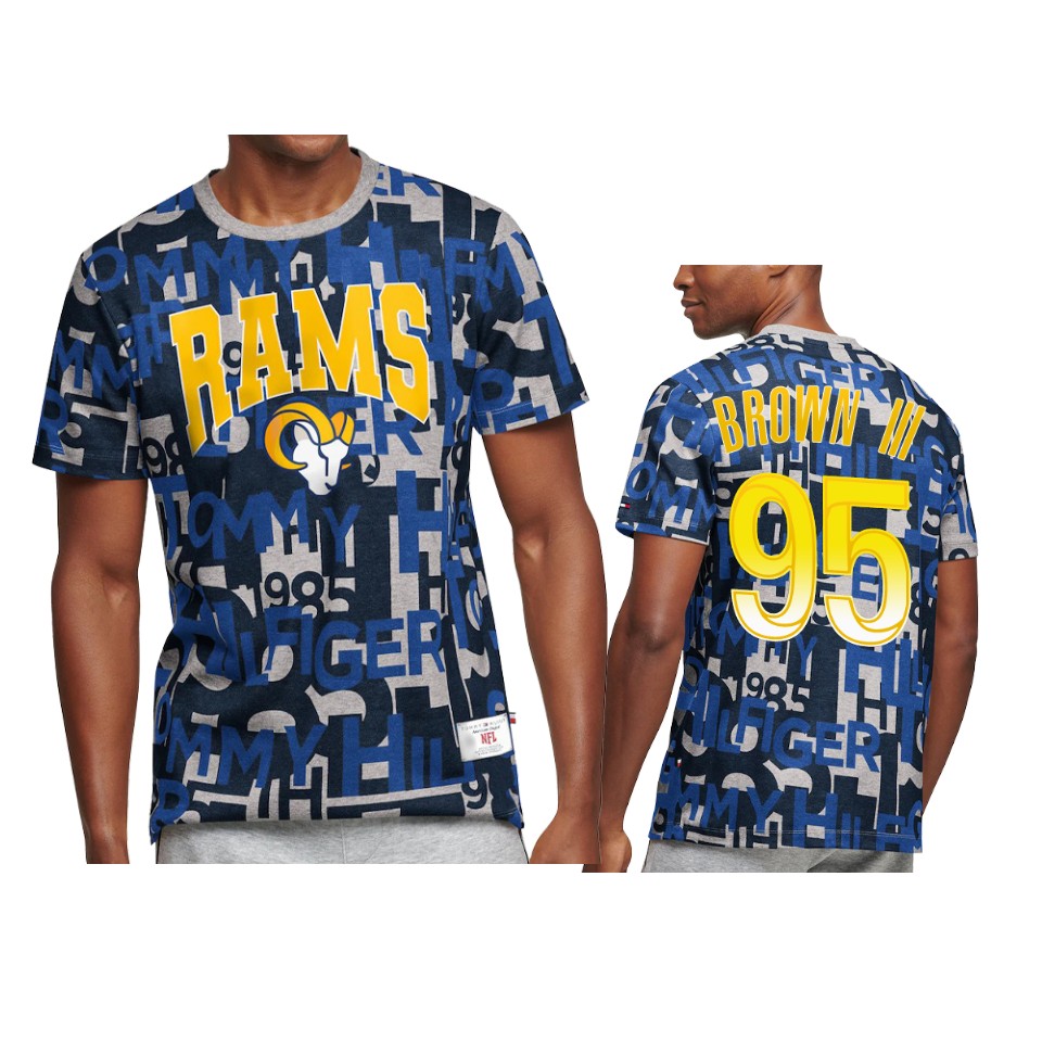rams bobby brown iii royal all over print t shirt