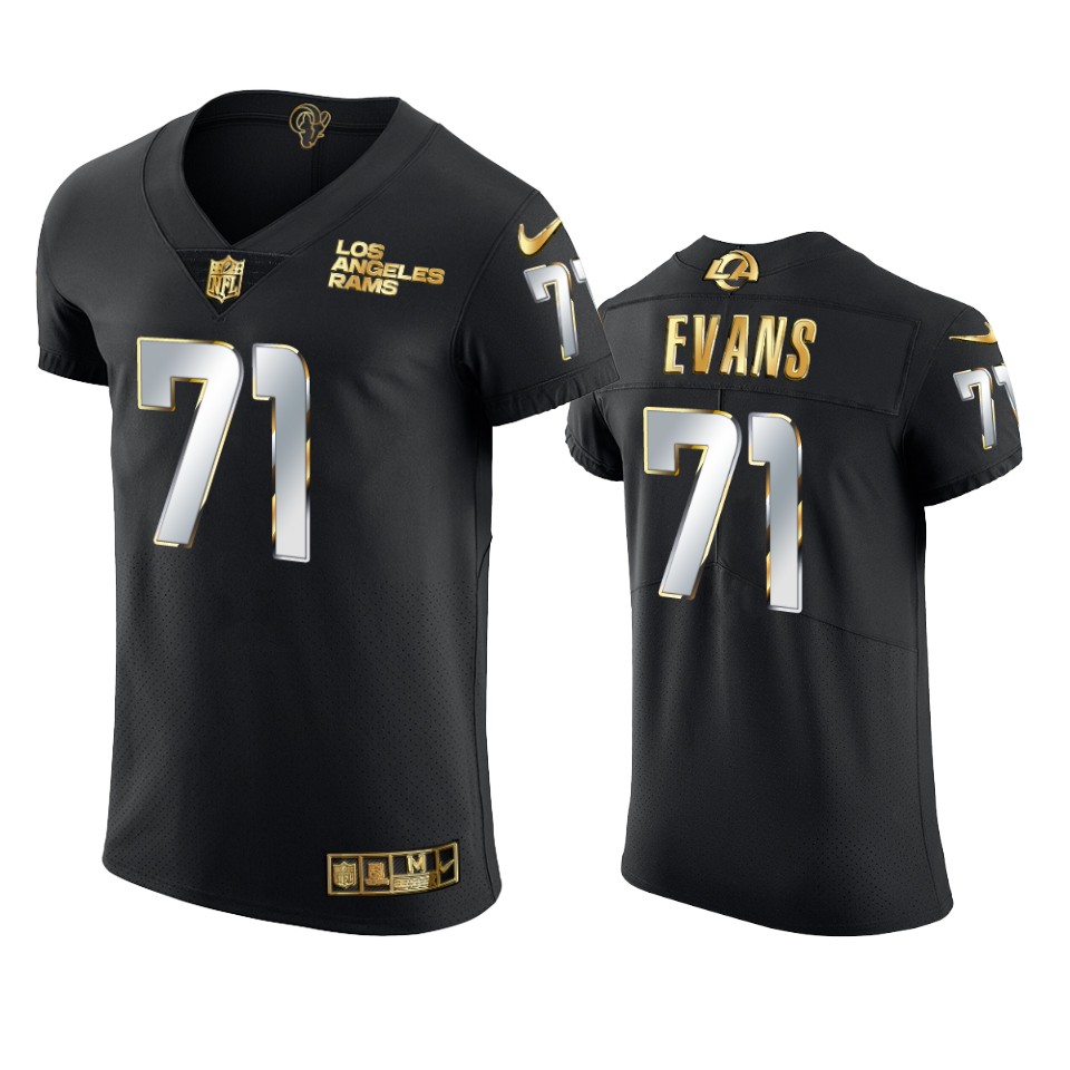 rams bobby evans black golden edition vapor elite jersey