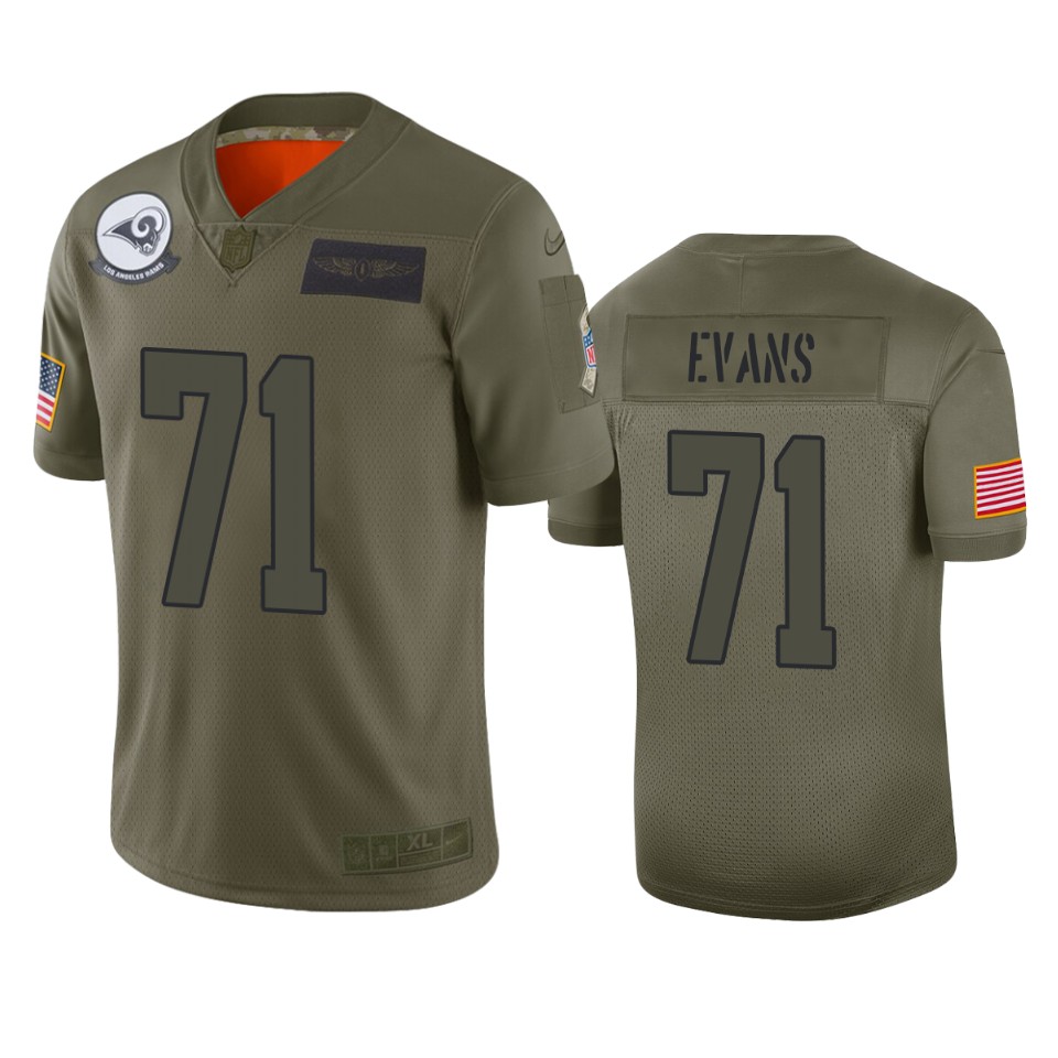rams bobby evans camo limited 2019 salute to service jersey
