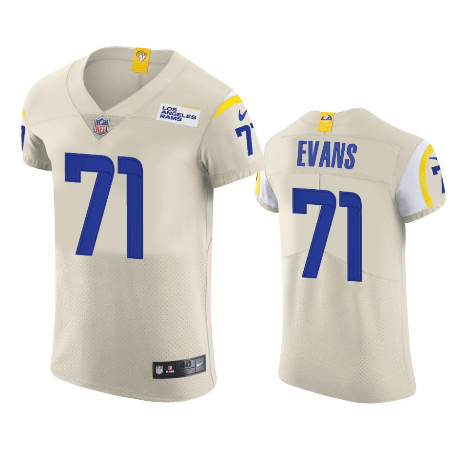 rams bobby evans cream vapor elite jersey