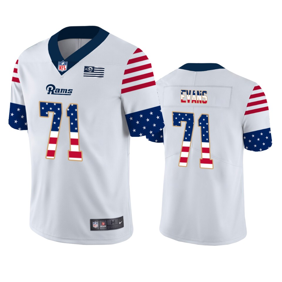 rams bobby evans white independence day vapor jersey