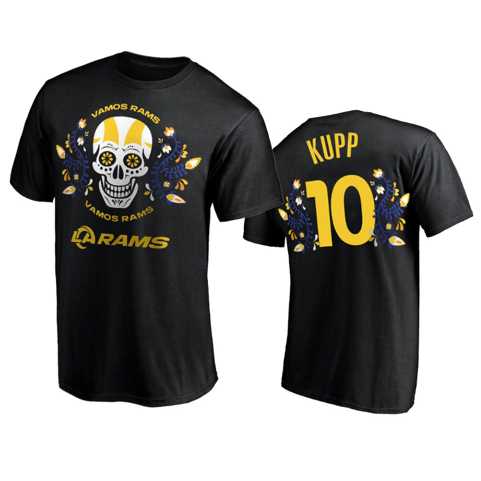 rams cooper kupp black dia de los muertos t shirt
