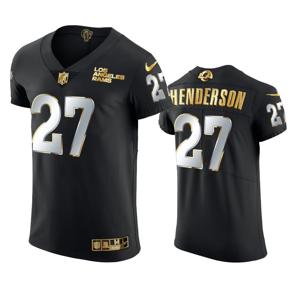 rams darrell henderson black golden edition vapor elite jersey