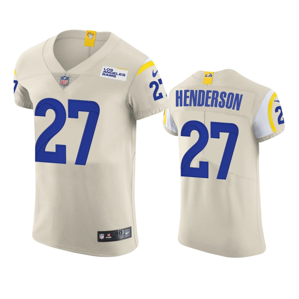 rams darrell henderson cream vapor elite jersey