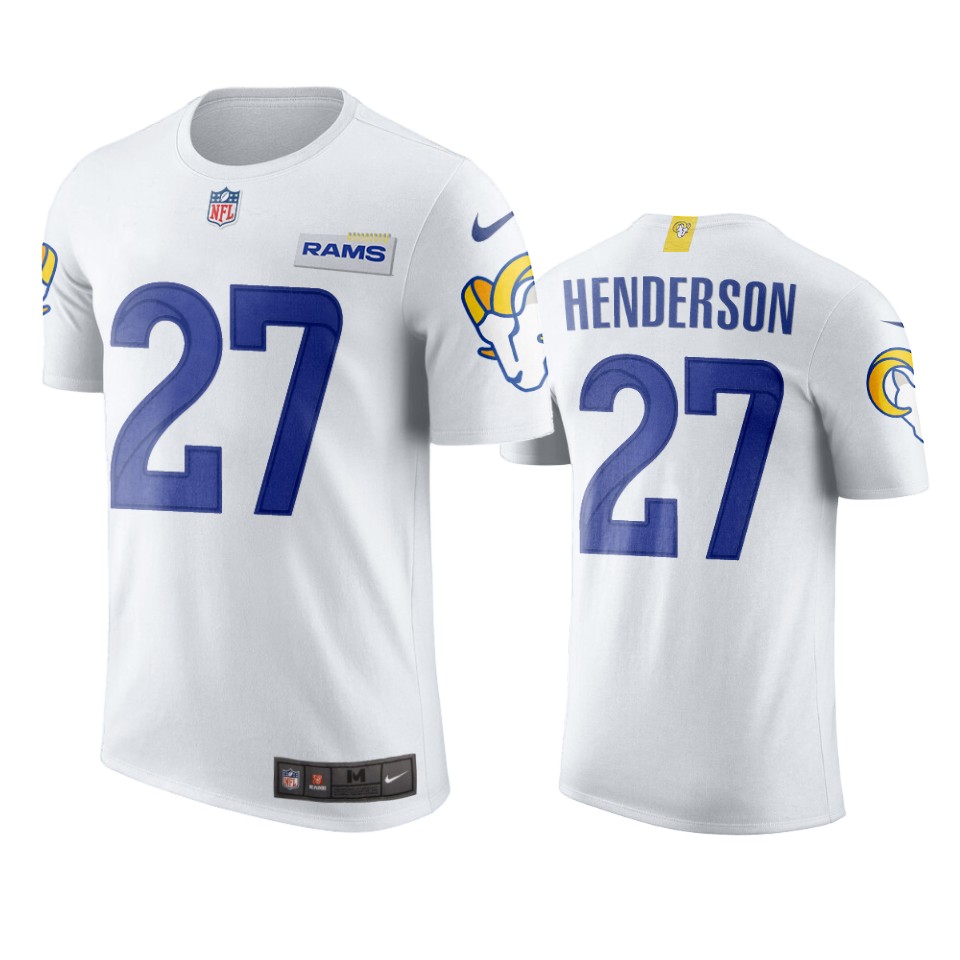 rams darrell henderson white t shirt