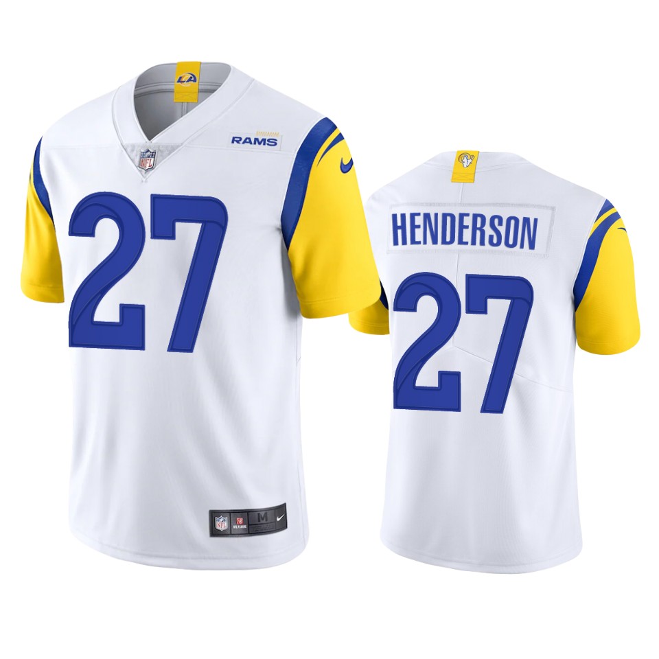 rams darrell henderson white vapor jersey