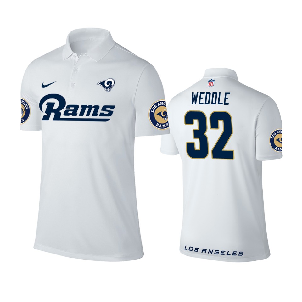 rams eric weddle white player performance polo