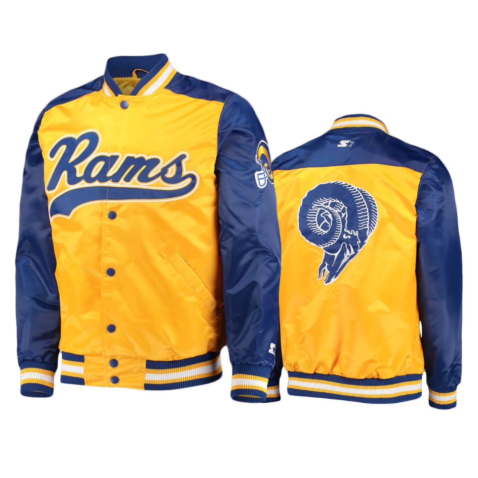 rams gold tradition ii full snap jacket