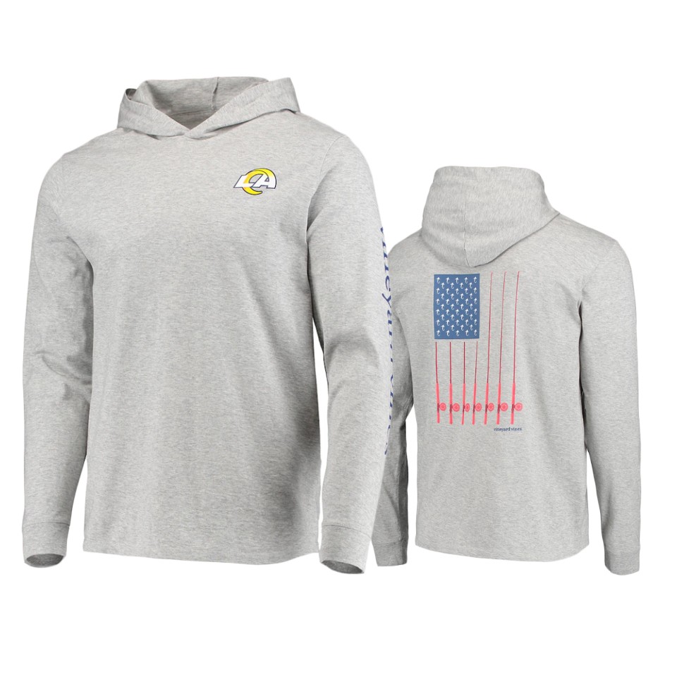 rams gray vineyard vines hoodie long sleeve t shirt