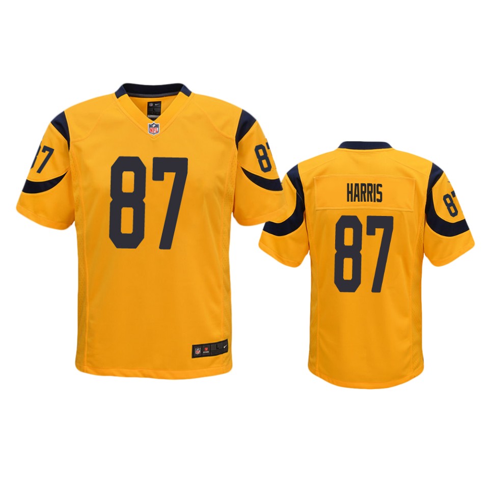 rams jacob harris gold color rush game jersey
