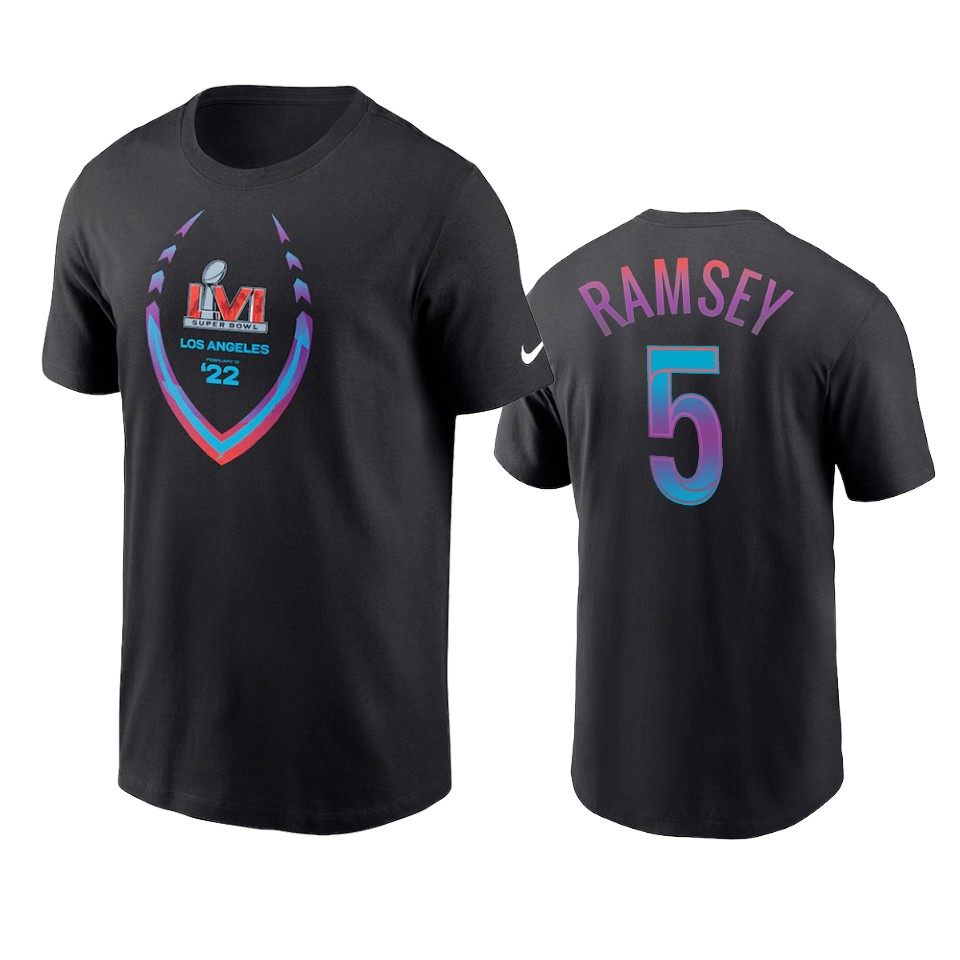rams jalen ramsey black super bowl lvi t shirt