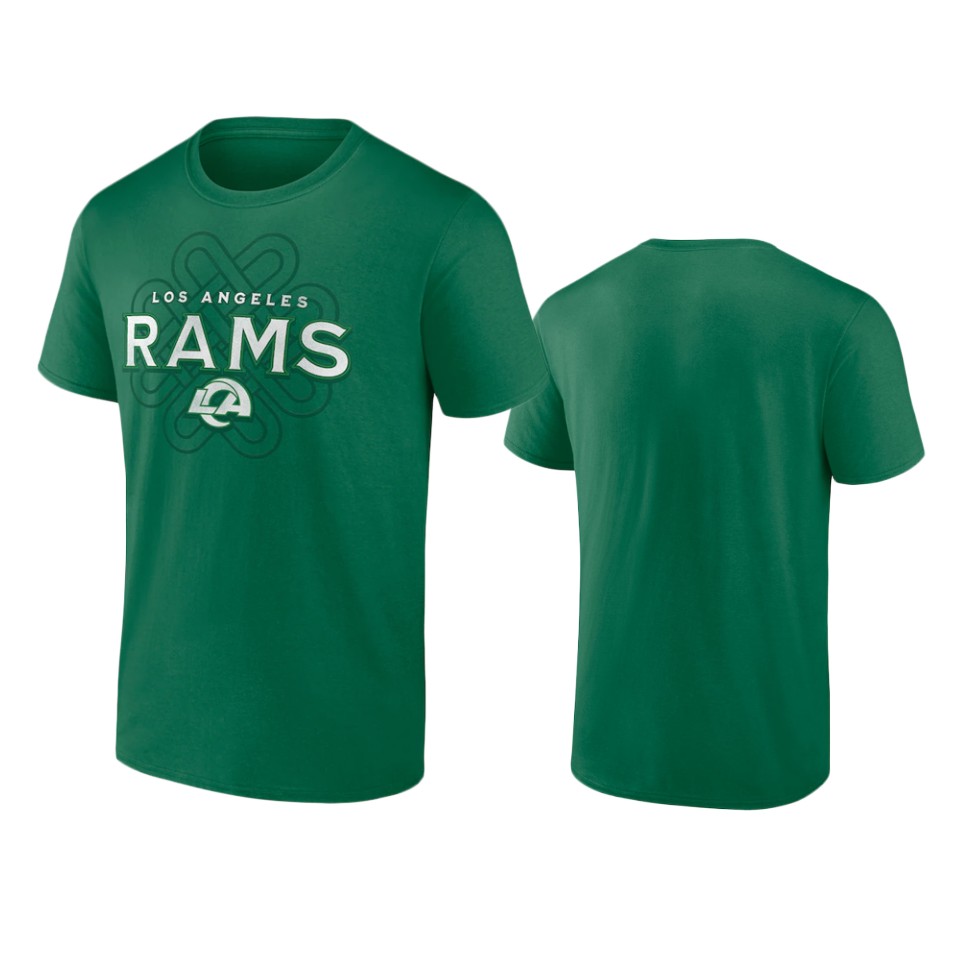 rams kelly green st. patrick's day celtic knot t shirt