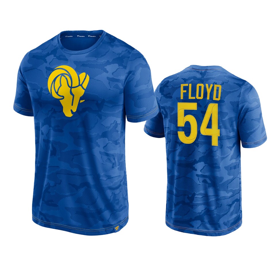rams leonard floyd royal camo jacquard t shirt