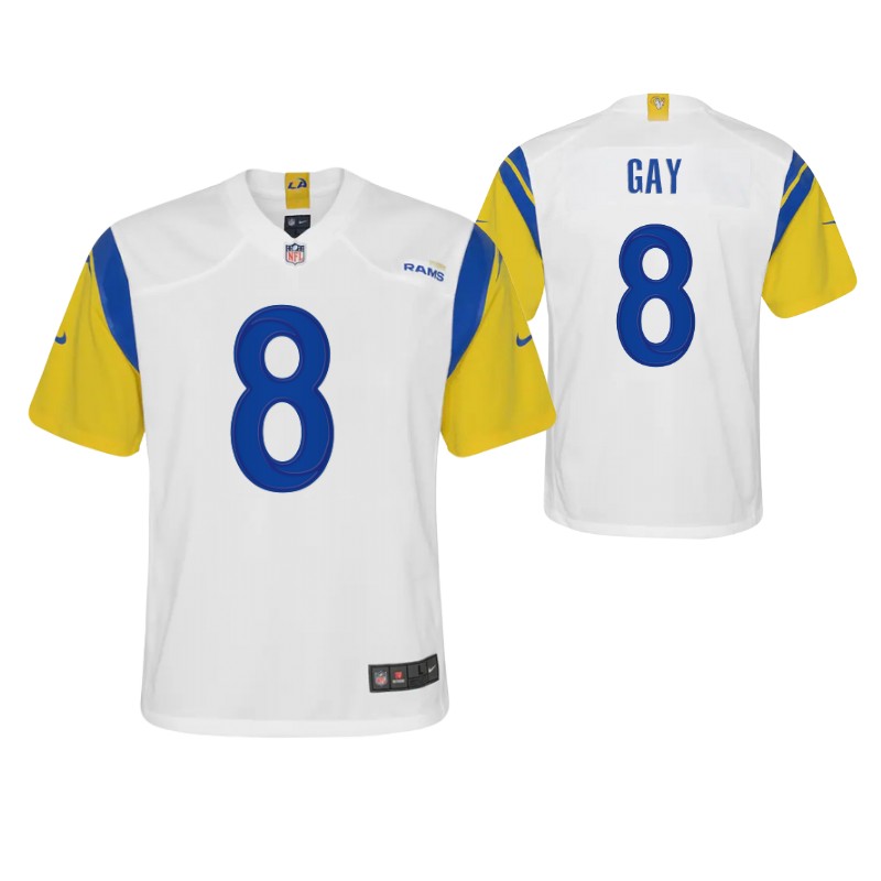 rams-matt-gay-alternate-game-youth-jersey-white