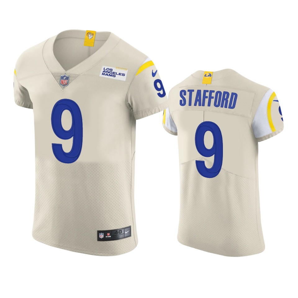 rams matthew stafford cream vapor elite jersey 0a