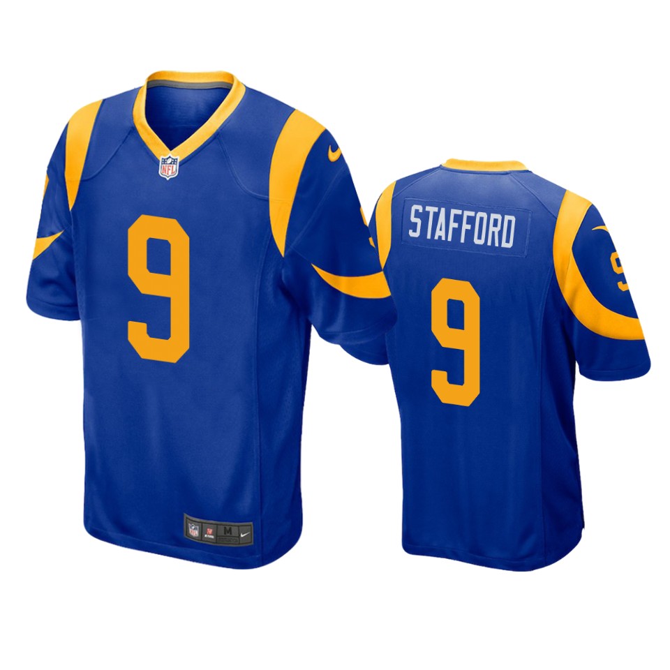 rams matthew stafford royal game jersey