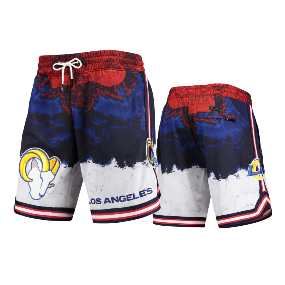 rams navy red americana pro standard shorts