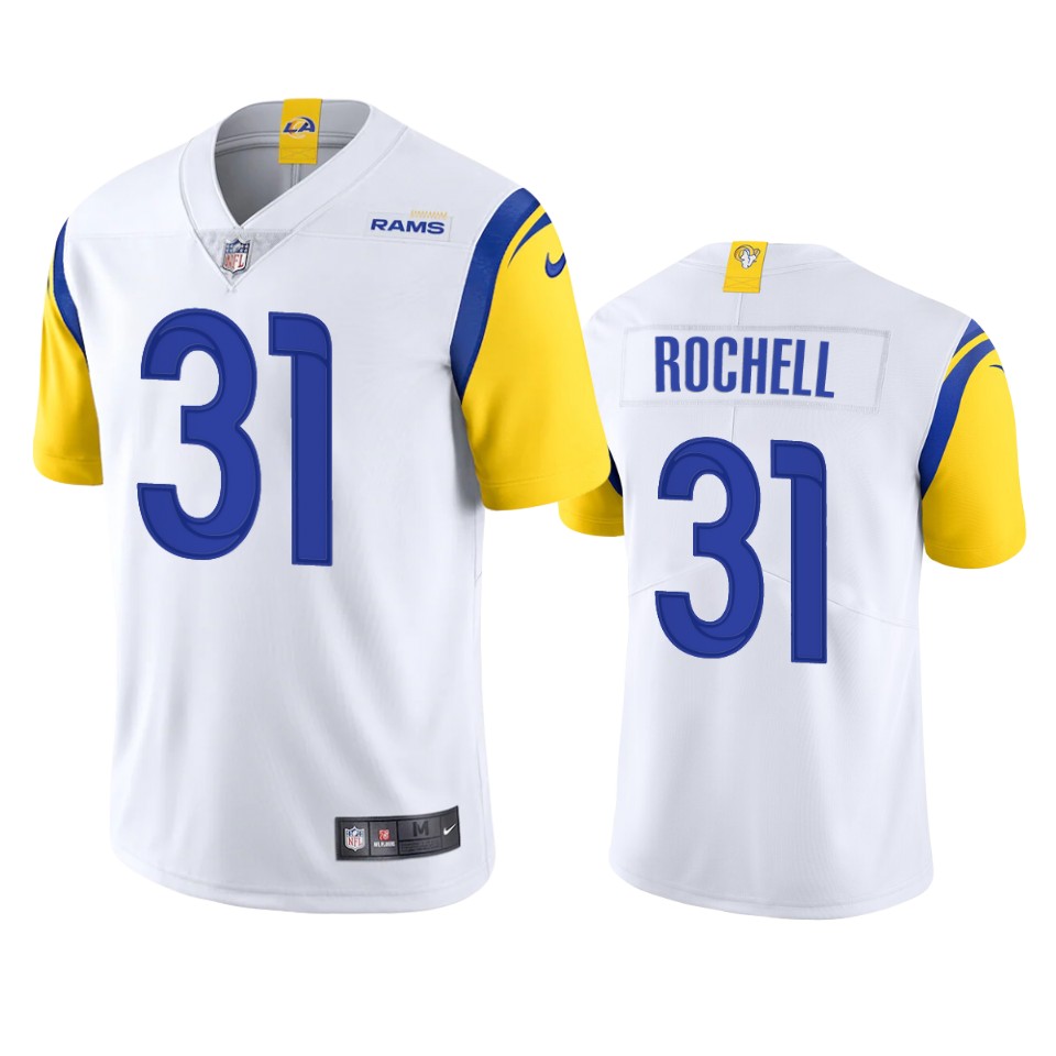rams robert rochell white vapor jersey