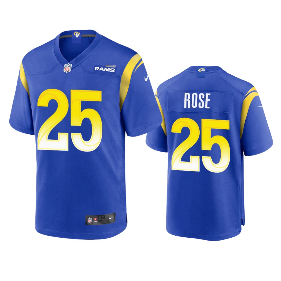 rams rose game royal jersey