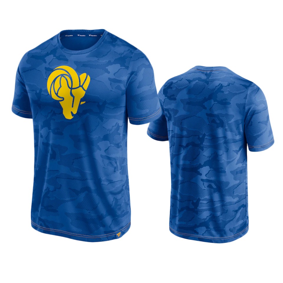 rams royal camo jacquard t shirt
