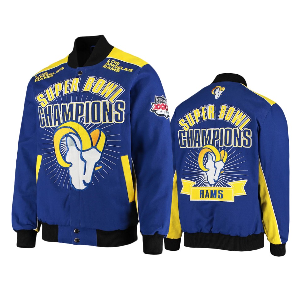 rams royal extreme triumph commemorative full snap jacket