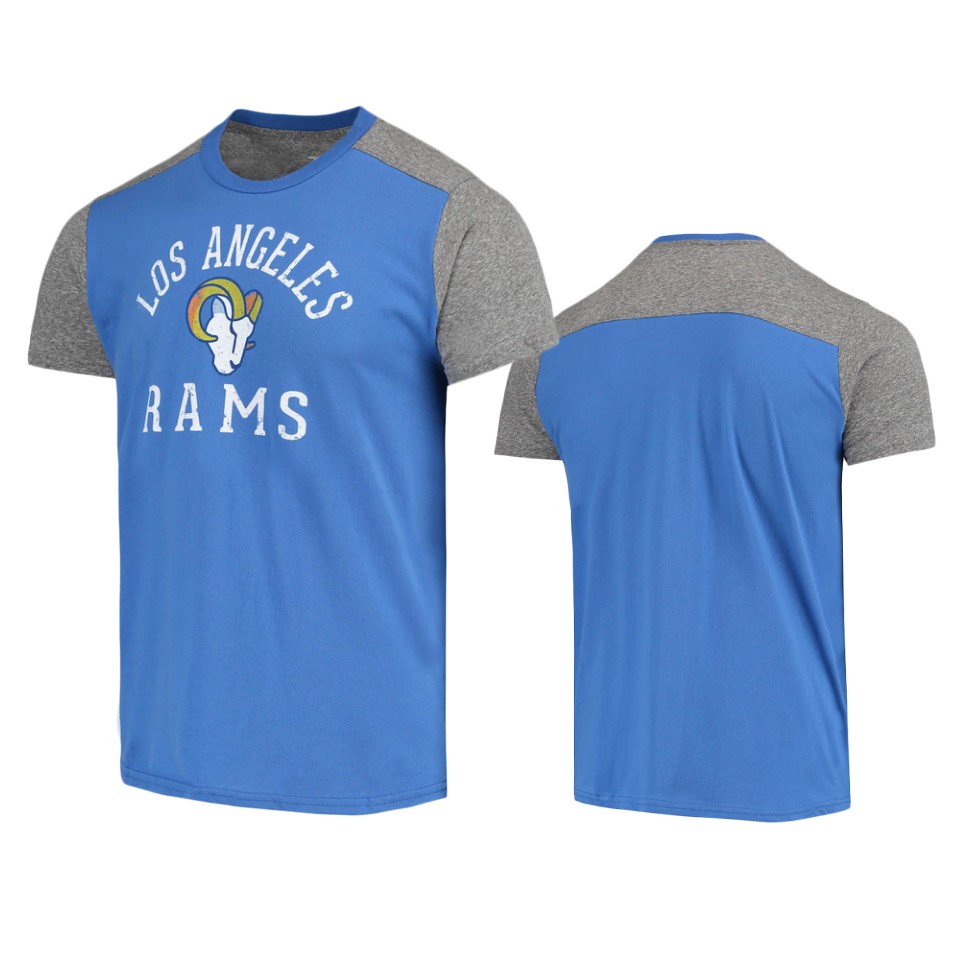 rams royal gray field goal slub t shirt