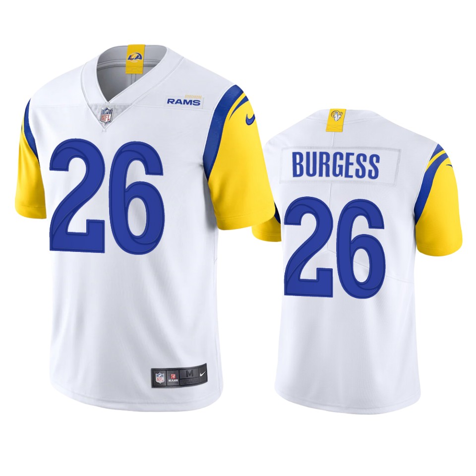 rams terrell burgess white vapor jersey