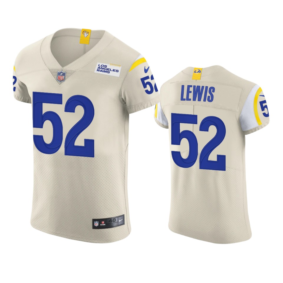 rams terrell lewis cream vapor elite jersey