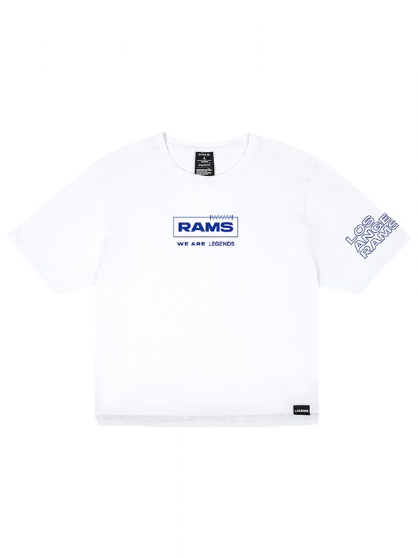 rams white legends aviation crop t shirt