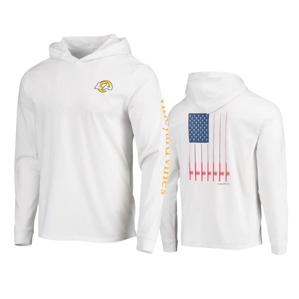 rams white vineyard vines hoodie long sleeve t shirt