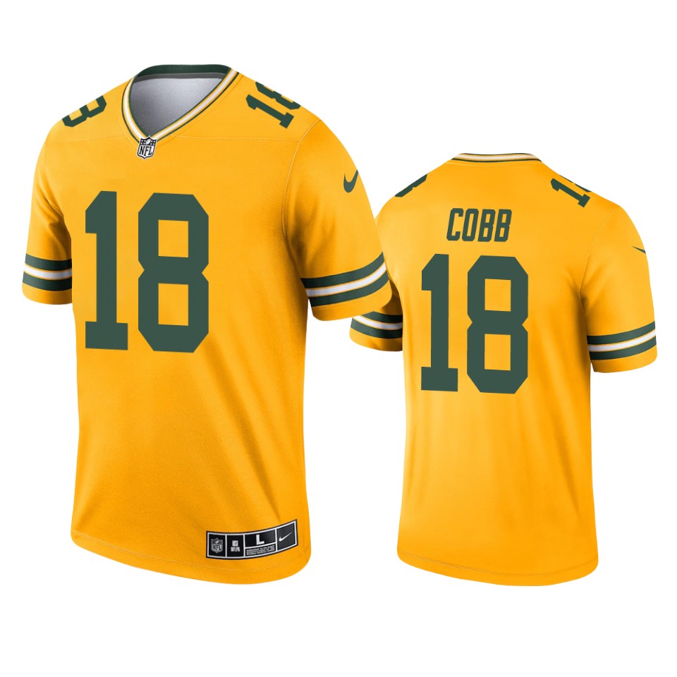 randall cobb packers 2021 inverted legend gold jersey