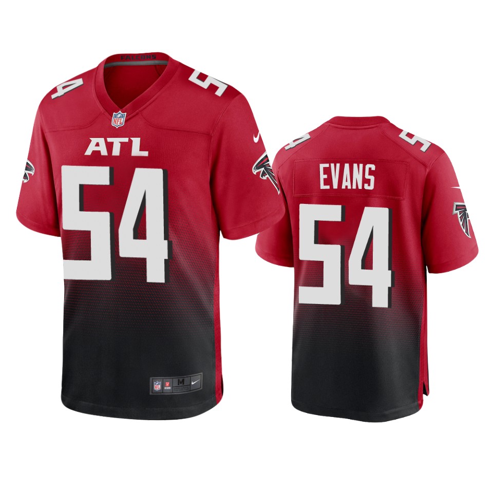 rashaan-evans-falcons-red-game-jersey