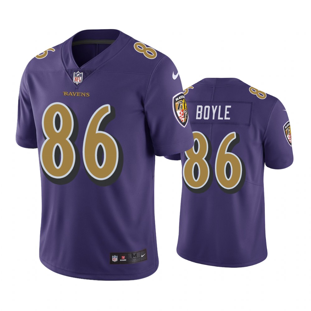 ravens 86 nick boyle purple color rush limited jersey