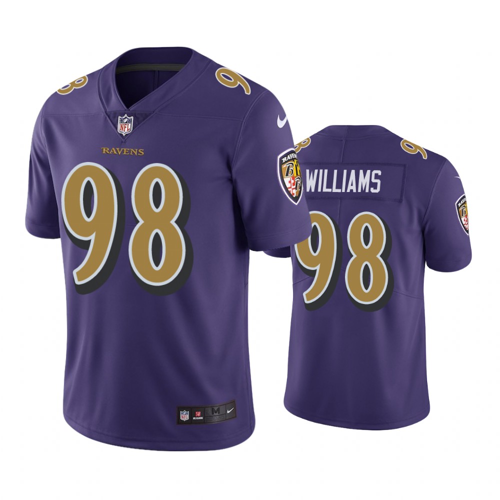 ravens 98 brandon williams purple color rush limited jersey