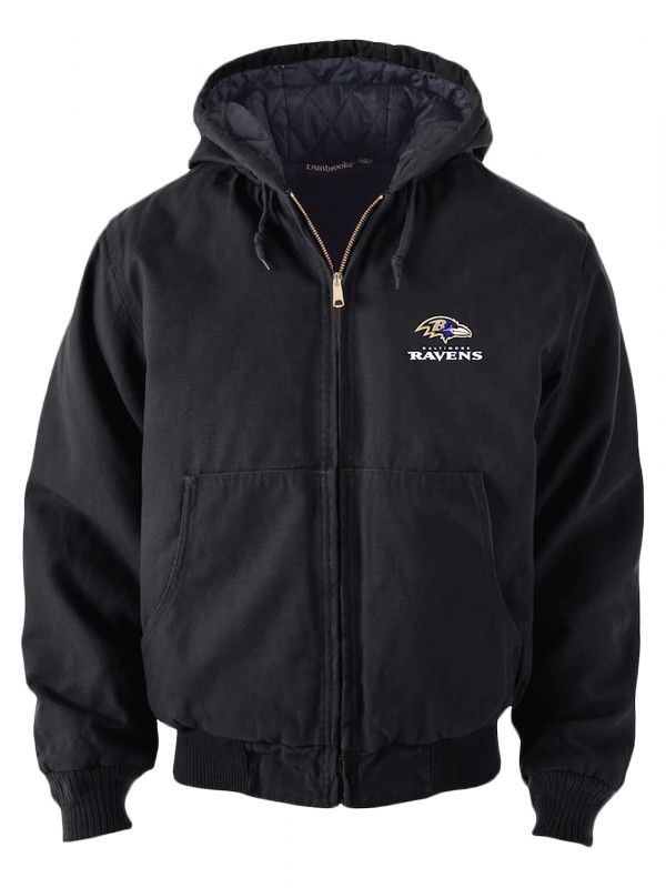 ravens black dakota hoodie full zip jacket