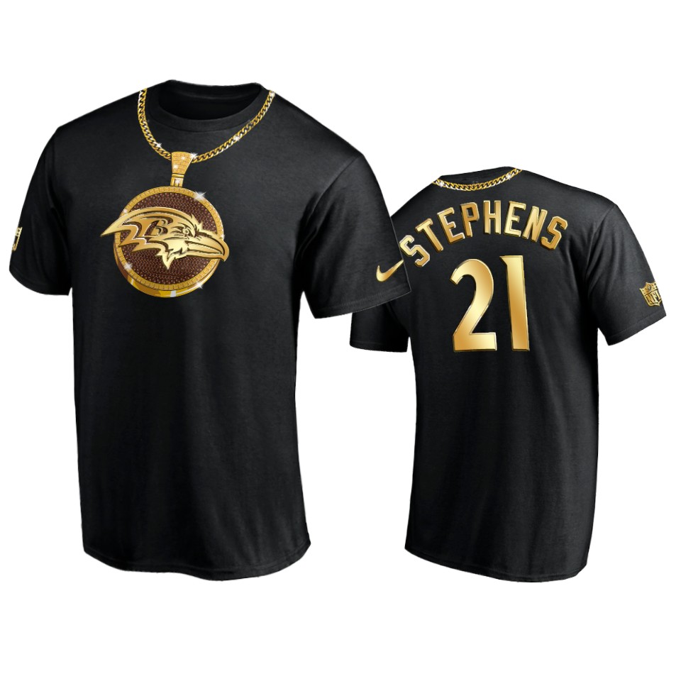 ravens brandon stephens black swag chain t shirt