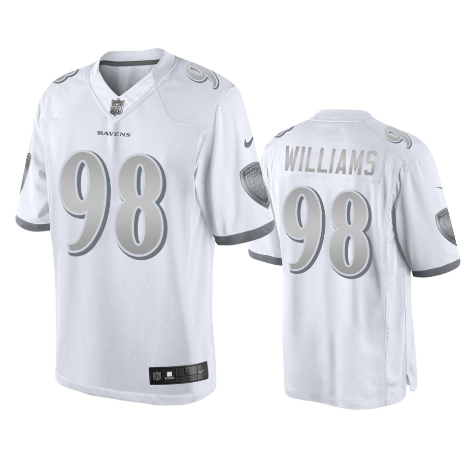 ravens brandon williams white platinum limited jersey