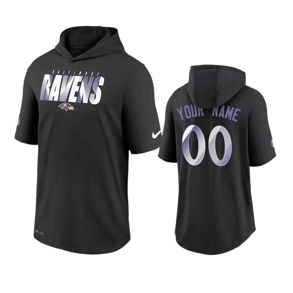 ravens custom black sideline playbook hoodie t shirt