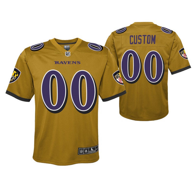 ravens-custom-inverted-game-youth-jersey-gold
