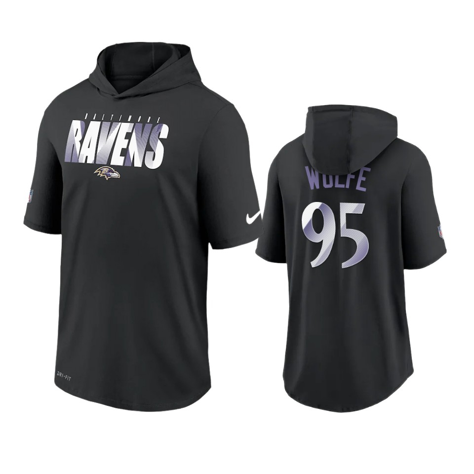 ravens derek wolfe black sideline playbook hoodie t shirt