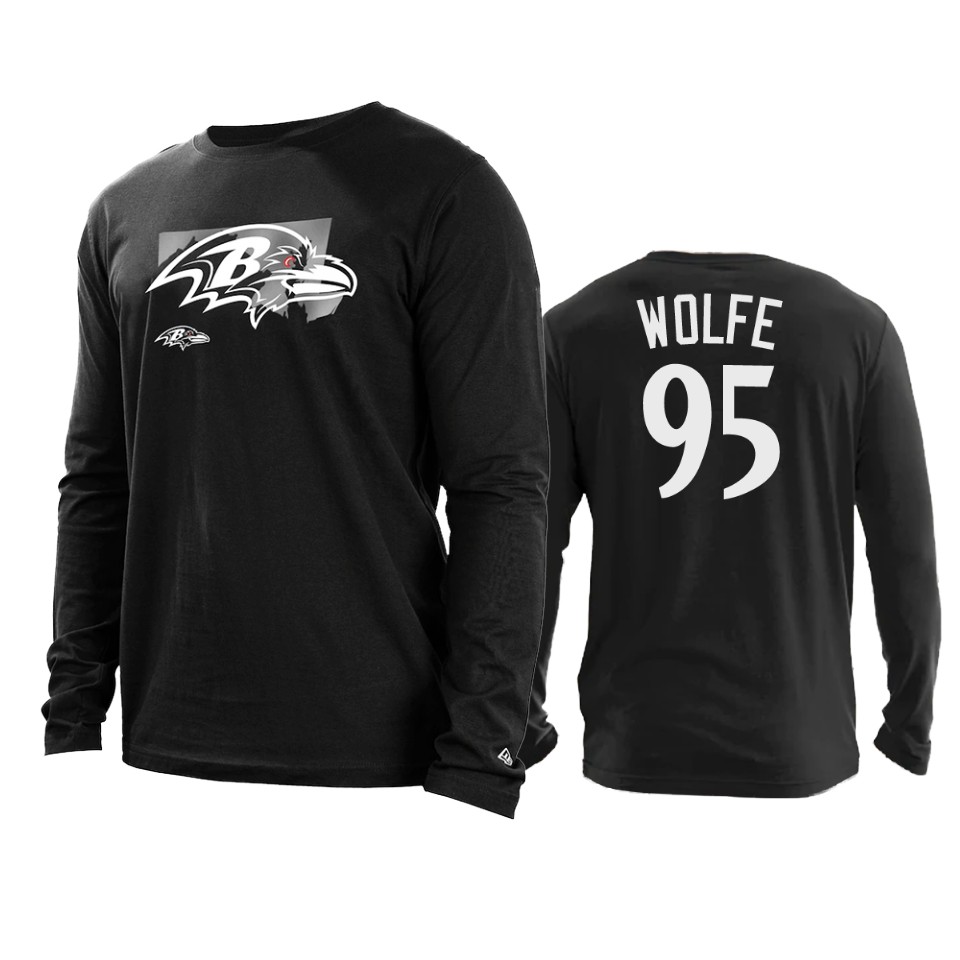 ravens derek wolfe black state long sleeve t shirt