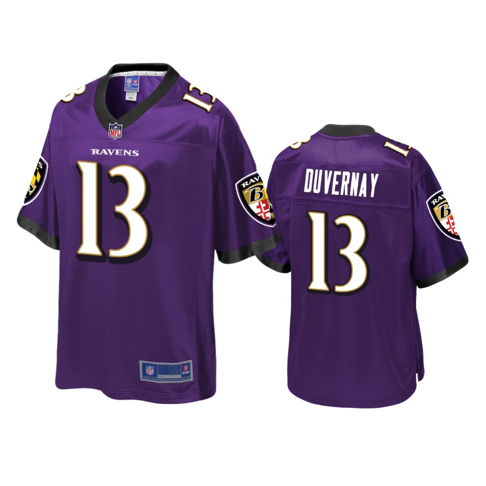 ravens devin duvernay purple pro line jersey